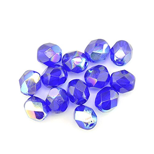 6-mm-Tondo-Sfaccettato-Perline-Di-Vetro-5960-Navy-ab-QTY-1-B0063FW7H0