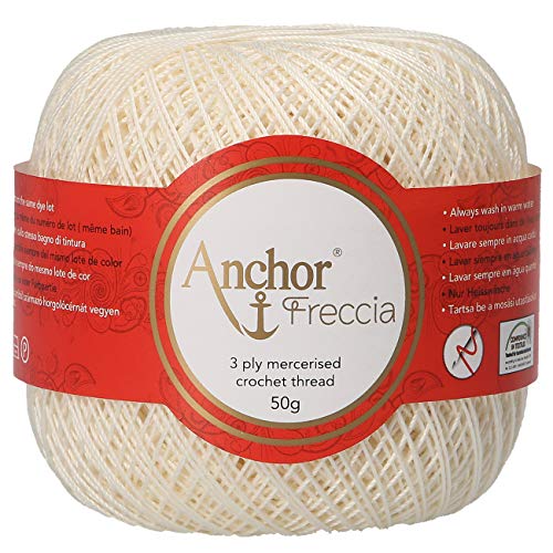 Anchor-Freccia-Gomitolo-di-Filo-da-Uncinetto-100-Cotone-Spessore-12-Cotone-06650-Bianco-Bianco-B06Y4B43XL