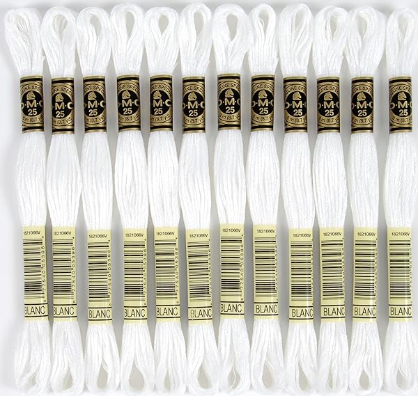 Bulk-Acquista-DMC-Six-Strand-Ricamo-Cotone-87-Yards-Bianco-117-BLANC-confezione-da-12-B0033PCHLE