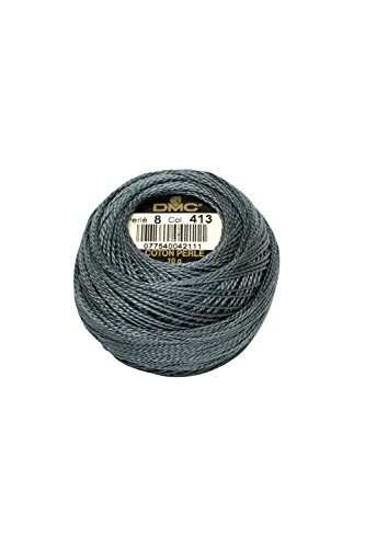 DMC-Pearl-Cotton-Ball-Size-8-87yd-Dark-Pewter-Grey-B001PO0FP0