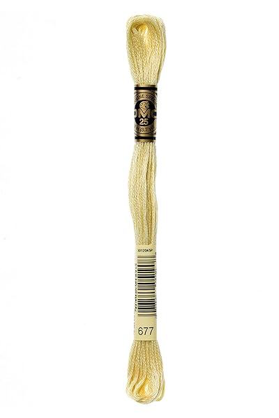 DMC-Stranded-Cotton-filo-da-ricamo-in-cotone-matassina-da-8-metri-coloris-677-B0063G0SXE