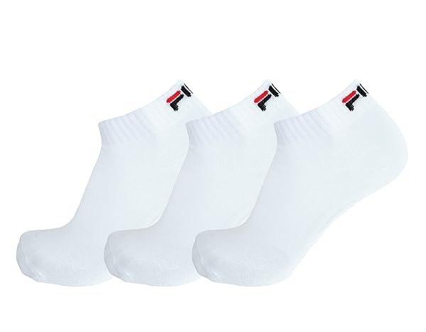 Fila-3-paia-di-calzini-quarter-sneaker-socks-Trainer-calze-unisex-35-46-colori-multipli-Colour-White-Size-39-42-B015FWWUZ0