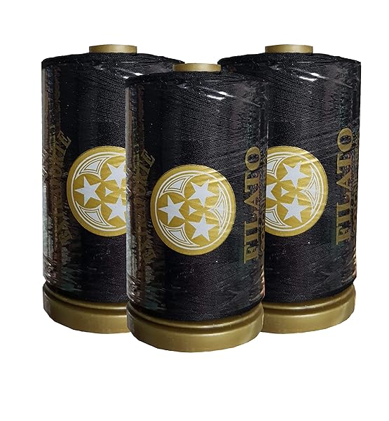 Filo-da-cucito-tre-stelle-marca-oro-Nero-3x-B07R6TB2MJ
