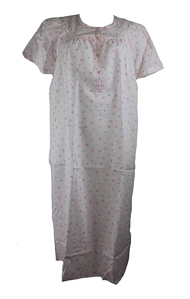 LinclalorCamicia-Notte-in-Stoffa-Manica-Corta-100-Cotone-Manica-Raglan-Serafino-Art30825-46-Rosa-B0BXMHBQDH