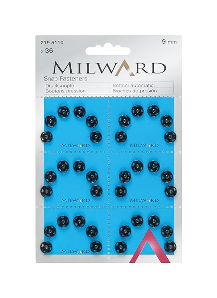 Milward-9-mm-Confezione-da-36-Bottoni-a-Pressione-in-Ottone-Colore-Nero-B00G478W3U