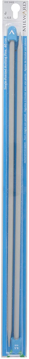 Milward-Ferri-da-maglia-a-punta-singola-40-cm-colore-grigio-argento-65-mm-B00LX0QYJ2
