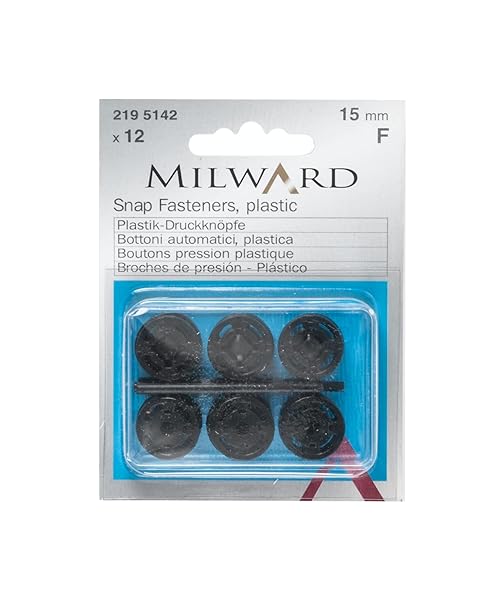 Milward-Mercerie-Carta-gratuita-con-scatola-di-plastica-con-bottoni-a-pressione-materiale-plastica-colore-nero-di-B01DGN3HUM