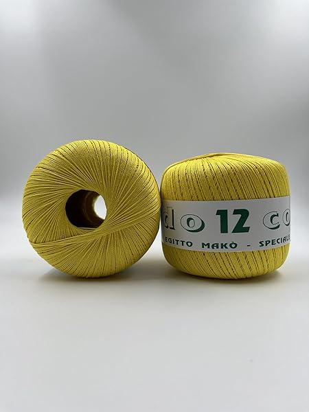 PELDO-FILATO-COTONEGOM_50-GRCOL_-N12-1-GOMITOLO-GIALLO-1167-B0CZ44L6KZ