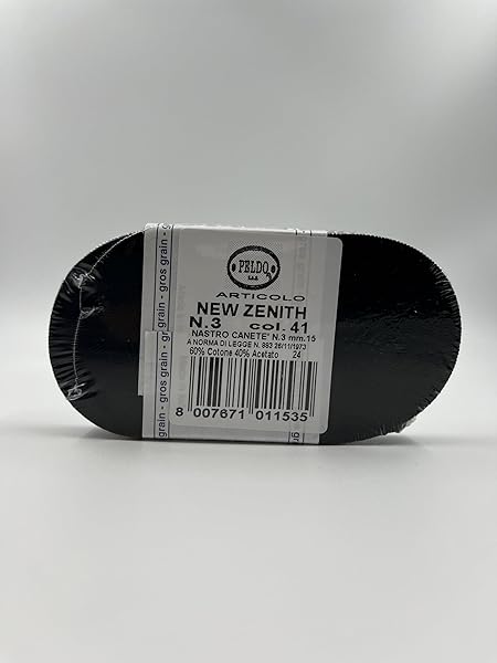 PELDO-NASTRO-TESS-GROS-NEW-ZENITH-N5-mm-COTONEPOLIESTERE-NERO-B0CVXFYT7N