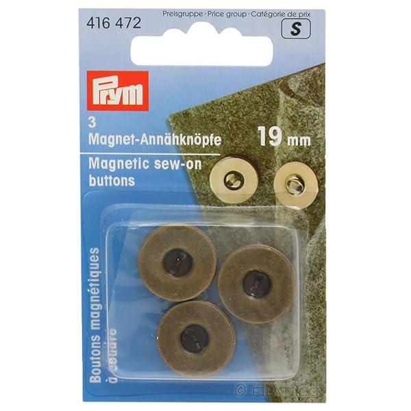Prym-416-472-Bottoni-magnetici-da-Cucire-Metallo-dArgento-B0051G4B0I