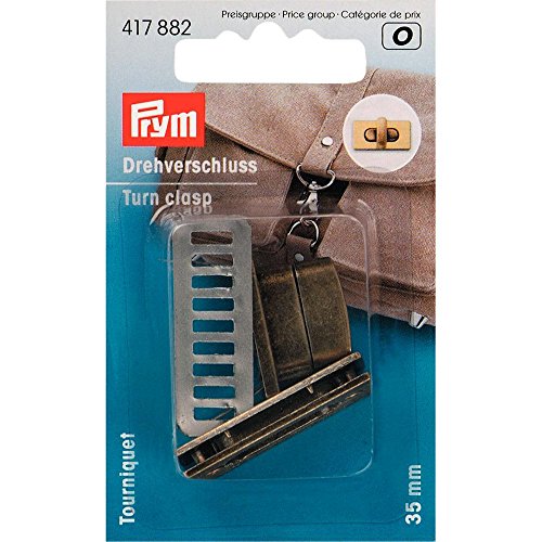 Prym-Gancio-di-Chiusura-per-Borse-in-Ottone-Antico-Spazzolato-B00DOXECVI
