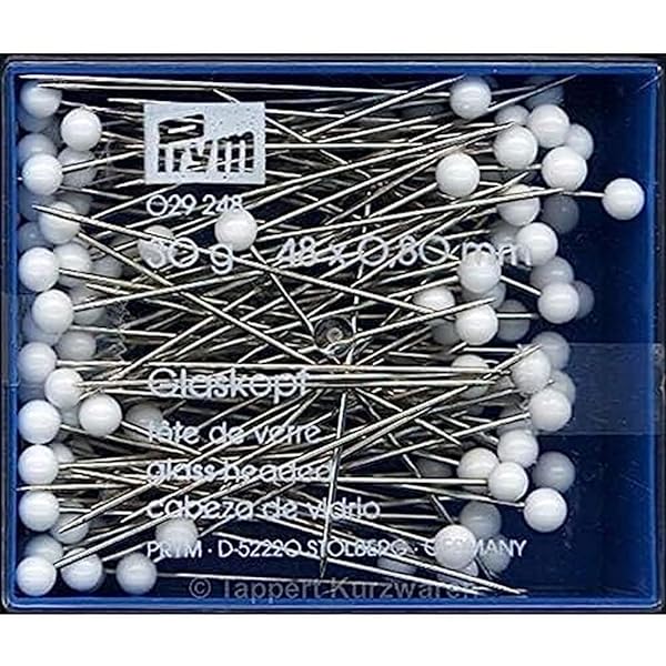 Prym-Head-Pins-Lega-di-Acciaio-Vetro-White-48-x-080mm-B00261MTUK