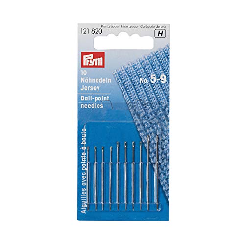 Prym-Jersey-5-9-ass-and-Ball-Point-Aghi-per-cucitura-a-mano-confezione-da-10-Argento-B003SMOZOE
