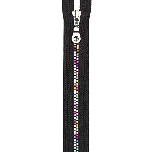 Prym-Reisverschluss-S14-teilbar-70-cm-SchwarzRegenbogen-Chiusura-Lampo-Poliestere-NeroArcobaleno-B086CV7CBY
