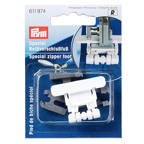 Prym-Zipper-Foot-White-Grey-981-x-84-x-12-cm-B000WA0M60