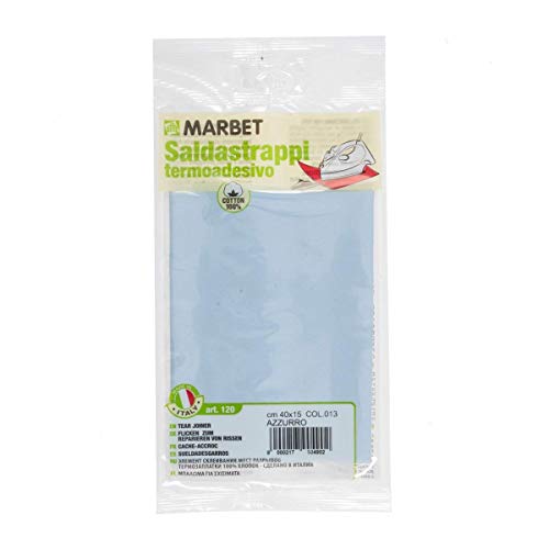 SALDASTRAPPI-Termoadesivo-MARBET-40-x-15cm-cotone-copri-strappi-buco-Azzurro-rammendare-rinforzo-rammendo-120-013-B00EAPN634