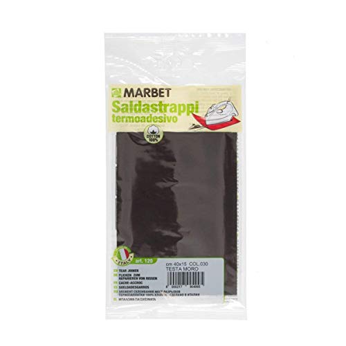 SALDASTRAPPI-Termoadesivo-MARBET-40x15cm-cotone-Marrone-testa-moro-120-030-B01IIDL4MI