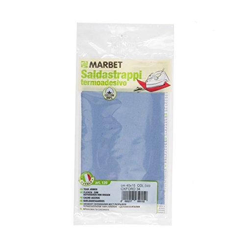SALDASTRAPPI-Termoadesivo-MARBET-40x15cm-cotone-azzurro-oxford-rammendo-120-049-B01IIC0VZA
