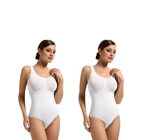 SENSI-Body-Modellante-Donna-Comfort-Senza-Cuciture-Seamless-a-Spalla-Larga-Made-in-Italy-42-46-2-Bianco-B093ZWQ78X